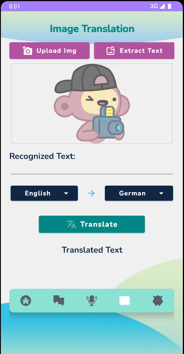 Phonici Voice Translation Page